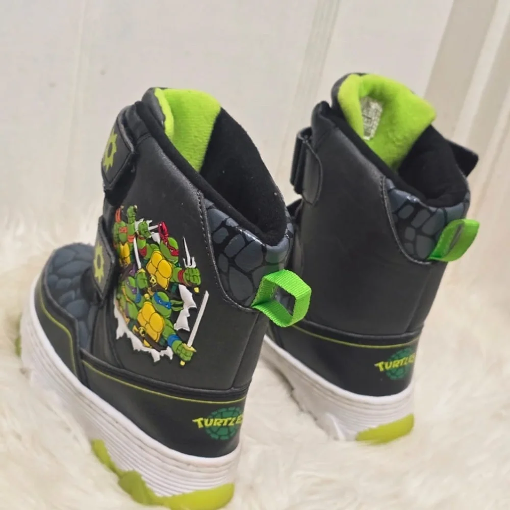 Nickelodeon Teenage Mutant Ninja Turtles Toddler Boy's Winter SnowBoots Sz 11🌴✌